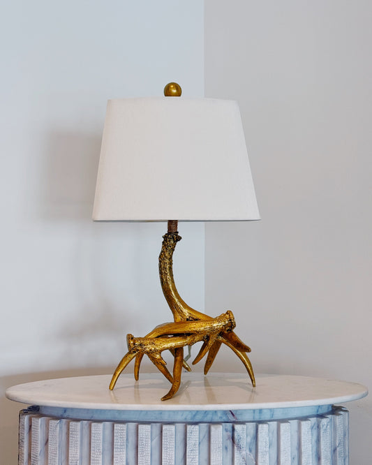 GOLD ANTLER LAMP