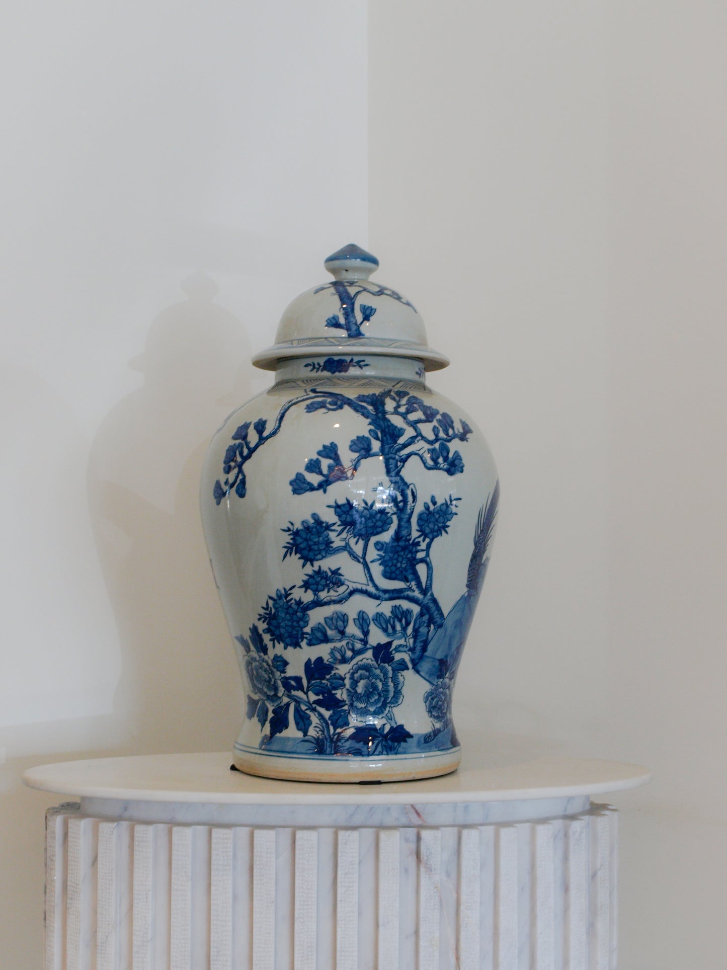 BLUE & WHITE TEMPLE JAR