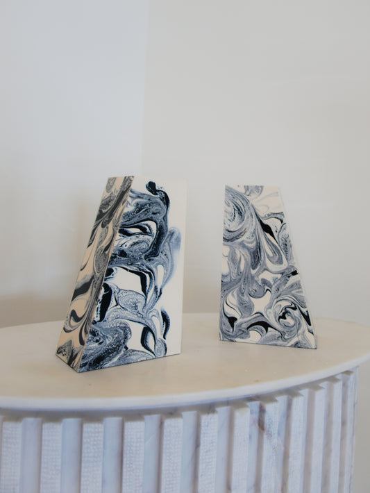 MARBLE BOOKENDS